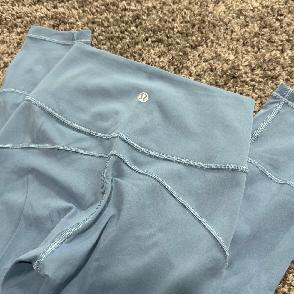 Athletic Lululemon All The Right Places Leggings Womens Blue Good Pockets Size 2